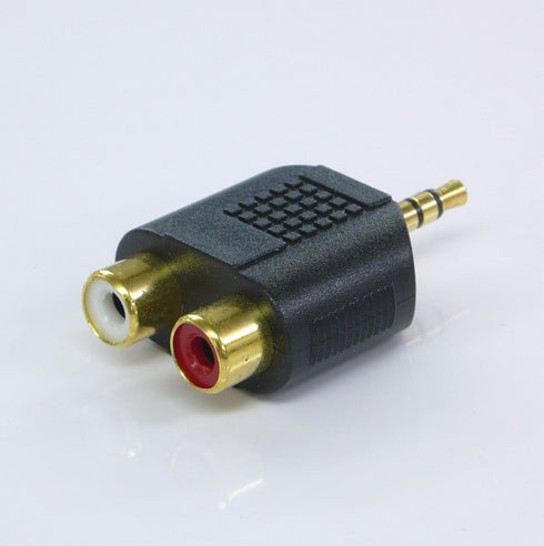 3.5P-RCAJJ 3.5Φステレオミニプラグ-RCA(L/R)ジャック変換コネクタ