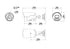警報アラーム(音・光)機能付4MPバレット型ネットワークカメラ IPC2124SB-ADF28KMC-I1 本体寸法図