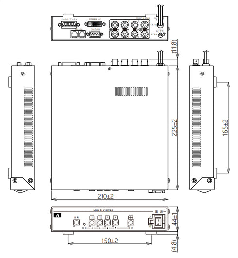 AMV-400 本体寸法図