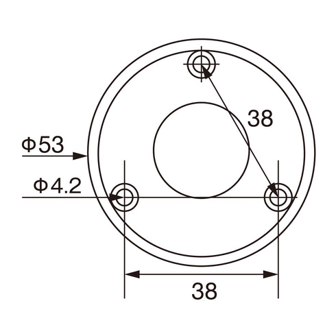 DC-017IR 疑似赤外線LED搭載防犯用小型バレット型ダミーカメラ 台座部分