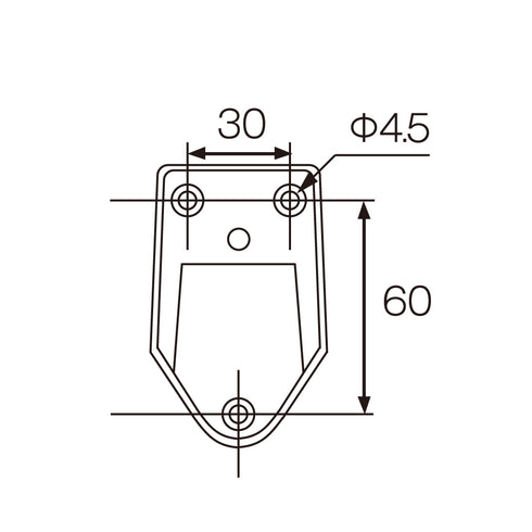 DC-027IR 疑似赤外線LED搭載防犯用バレット型ダミーカメラ ブラケット部分