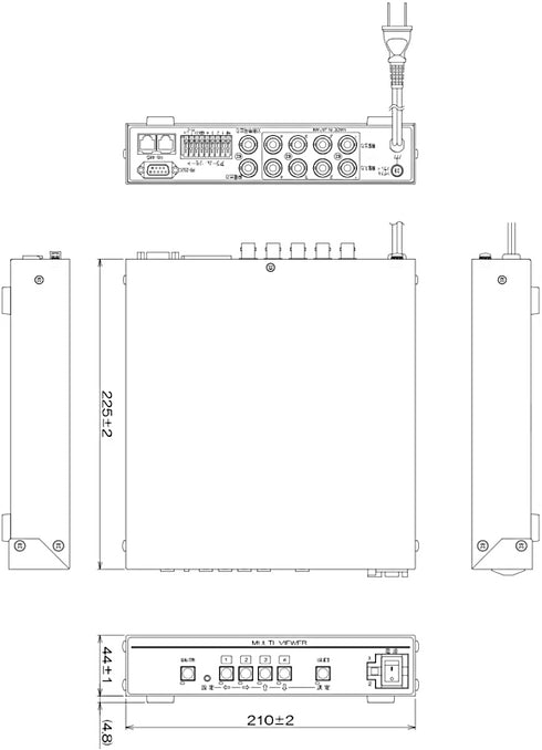 DMV-442 本体寸法図
