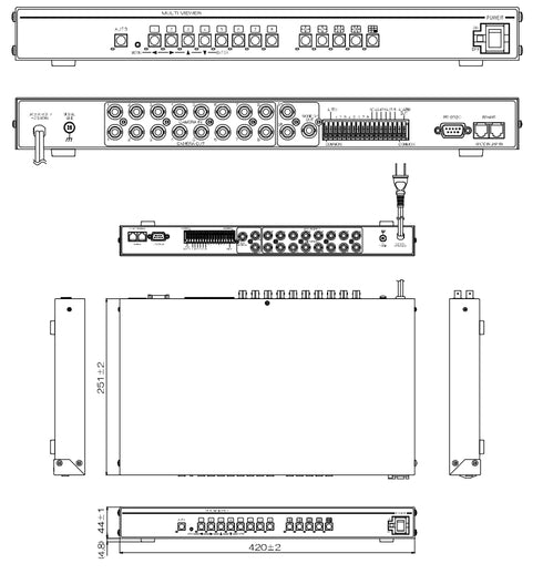 DMV-800 本体寸法図