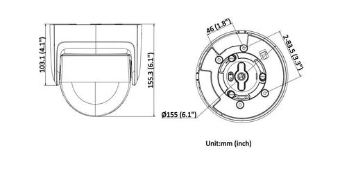 【DS-2CD2387G2P-LSU/SL】 8MP 180度パノラマ ColorVuターレット型ネットワークカメラ
