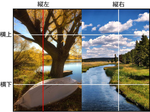 DSP-104 画面2分割器 クロスライン表示