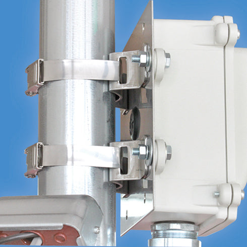 E120PP2-SUS ドームハウジング用ポール取付金具(ステンレスバンド用)約Φ60~350mmのポールに適合