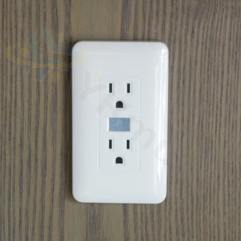 壁コンセント偽装人感PIRセンサー式フルHD自動録画カメラ HS-300FHD ホワイトカバー