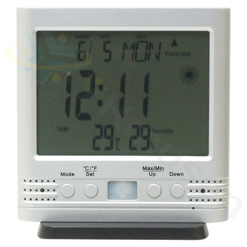 クロック偽装人感PIRセンサー式フルHD自動録画カメラ HS-400FHD 本体前面