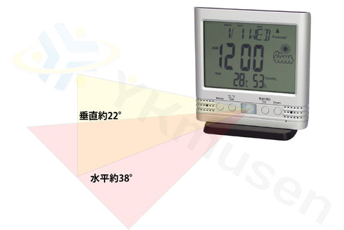 クロック偽装人感PIRセンサー式フルHD自動録画カメラ HS-400FHD PIRセンサー検知範囲