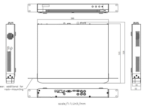 iDS-7204HUHI-M2/S 本体寸法図