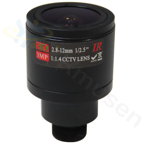 【M12-3MP2812IR】 3メガピクセル対応f2.8-12mmバリフォーカルミニレンズ