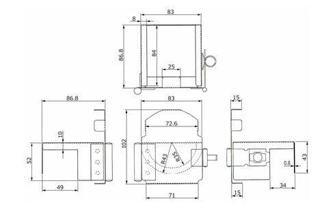 MT-SD02CL MTW-SD02FHD用ロック金具 本体寸法図
