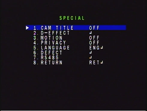 MTW-SD02FHD AHDAHD1080p録画対応SDカードレコーダー搭載200万画素防雨型赤外線防犯カメラ OSD設定画面