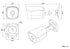 2MP AHD防水暗視バレット型カメラ NAHD-941-2M 本体寸法図