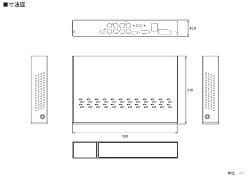 NSD3004AHD 本体寸法図