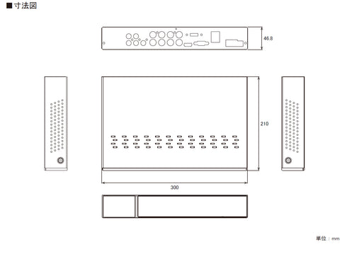 NSD3008AHD 本体寸法図
