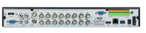 H.265 2MP 16chスタンドアローン AHD DVR NSD5116AHD 本体背面