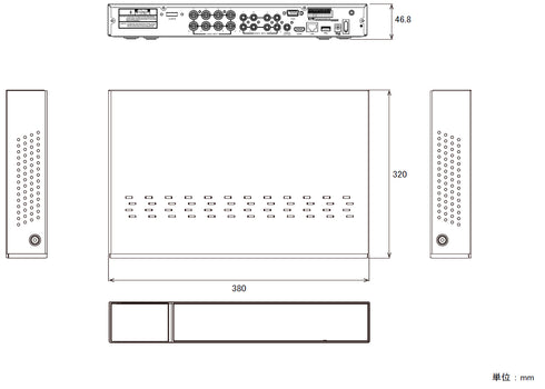 NSD7008AHD-H 本体寸法図