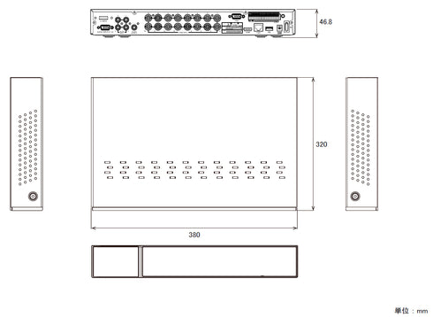 NSD7016AHD-H 本体寸法図