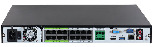 NVR5216-16P-EI Wizsense PoE内蔵4K対応16ch AIネットワークビデオレコーダー 本体背面