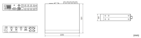 SC-04MHD マルチフォーマット画面分割器 本体寸法図