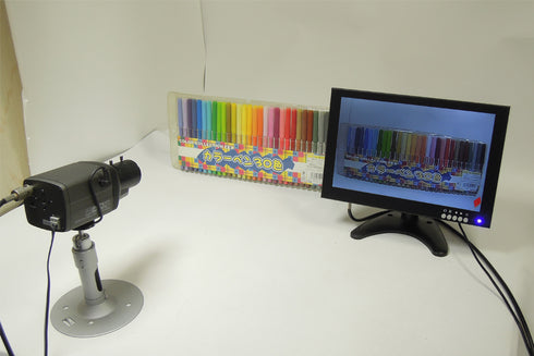 TFT-ME101IPS 52万画素アナログ防犯カメラの映像を表示した画像