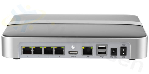 VPX-N1004-UPC 4CH 4K H.265ミニ PoE NVR 本体背面
