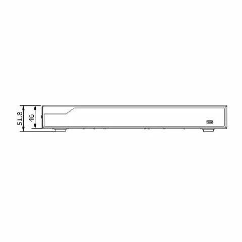 VPX-N5008-PE 8CH 4K H.265対応 PoE NVR 本体寸法図
