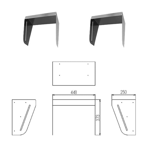WALLCAB-173OD アクセサリーで屋外モニタカバー(遮光板)をご用意