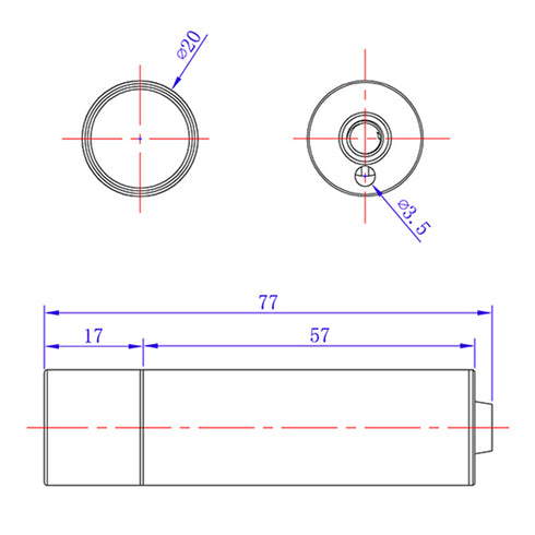 YKS-AHD1080MB 本体寸法図