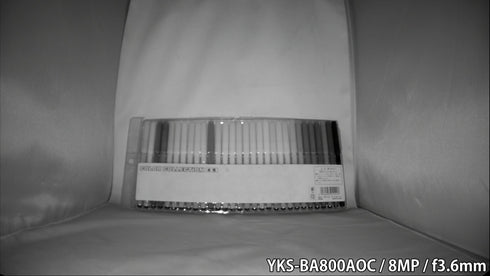 YKS-BA800AOC 4in1マルチフォーマット対応 800万画素AOC対応赤外線搭載屋外用防雨型防犯カメラ 屋内低照度白黒撮影画像