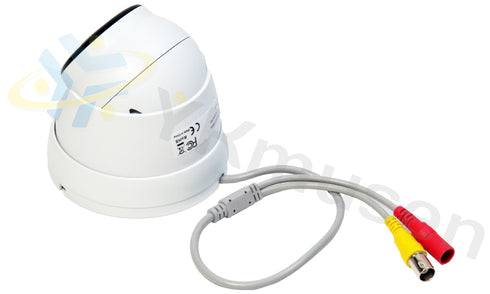 YKS-DA800AOC 4in1マルチフォーマット対応800万画素AOC対応赤外線搭載屋外設置対応ドーム型防犯カメラ 本体背面ケーブル部分