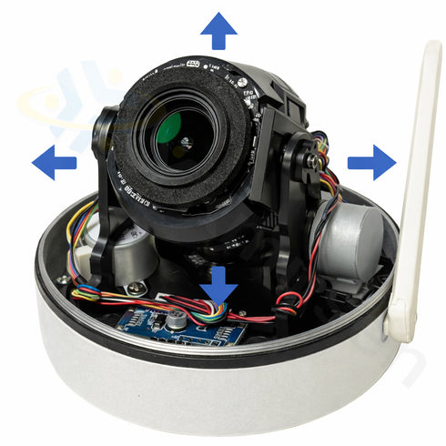 増設用長距離Wi-Fi6通信型電動ズームPTZ機能搭載500万画素ドーム型Wi-Fiワイヤレスカメラ YKS-PTZ2812DM パンチルト機能搭載