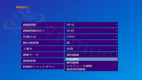 YKS-SD2CHMB 録画モード