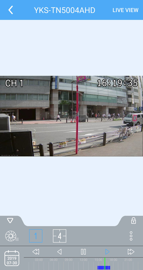 YKS-TN5004AHD-T スマーフォン再生画面