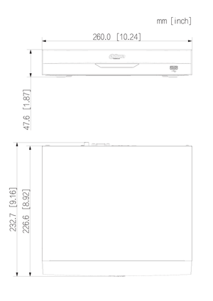 Wizsense PoE内蔵4K対応8ch AIネットワークビデオレコーダー NVR4108HS-8P-EI　本体寸法図