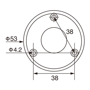 DC-017IR 疑似赤外線LED搭載防犯用小型バレット型ダミーカメラ 台座部分