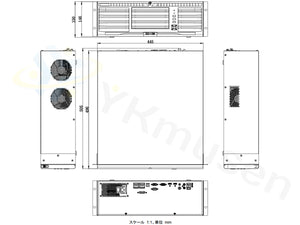 DS-9632NI-M16 8K録画対応32chネットワークビデオレコーダー 本体寸法図