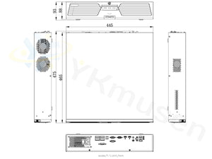 DS-9664NI-M8 本体寸法図