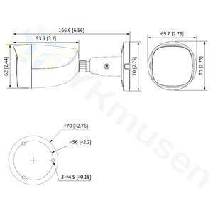 HAC-HFW1500CMN-A-POC-0280B-S2 本体寸法図