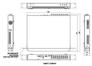 iDS-7216HUHI-M2/S 4K対応HD-TVI 16ch AIハイブリットデジタルレコーダー 本体寸法図
