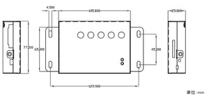 AHD/アナログカメラ専用フルハイビジョン対応SDカードレコーダー MT-SDR07AHD 本体寸法図