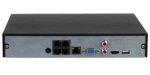 PoE内蔵4K対応4chネットワークビデオレコーダー NVR4104HS-P-4KS3 本体背面