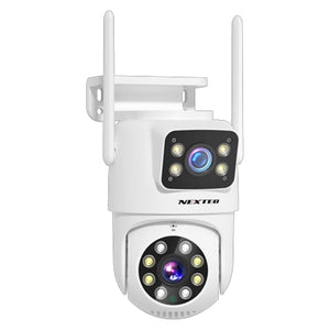 NEXTEC 300万画素パン・チルト機能搭載屋外対応上下2眼ネットワークカメラ NX-A32