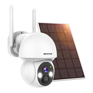 NX-S44R NEXTEC ソーラーパネル搭載充電式400万画素パン・チルト機能搭載屋外対応ネットワークカメラ 