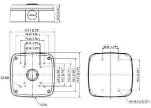 PFA121  防水ジャンクションボックス 本体寸法図