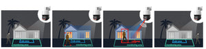 SD3E405DB-GNY-A-PV1 WizSense 4MP5倍ズームTiOC PTZ型ネットワークカメラ SMART Dual Light