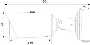 VC2966-RIPE 2MP屋外対応電動プロバレットネットワークカメラ 本体寸法図