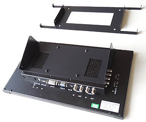 WALLCAB-156HW モニターを前に返し、壁側金具にサイドより固定