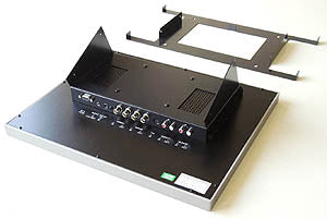 WALLCAB-170-25 モニタを前に返し、壁側金具に再度より固定